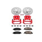 Powerstop 2-Wheel Set Power Stop&reg; KC1380 Front Z23 Daily Carbon-Fiber Ceramic Brake Pad, Drilled & Slotted Rotor and Caliper Kit - Image 4