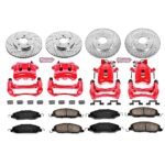 Powerstop 4-Wheel Set Power Stop&reg; KC1383 Front and Rear Z23 Daily Carbon-Fiber Ceramic Brake Pad, Drilled & Slotted Rotor and Caliper Kit - Image 4