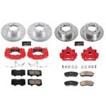 Powerstop 4-Wheel Set Power Stop&reg; KC138 Front and Rear Z23 Daily Carbon-Fiber Ceramic Brake Pad, Drilled & Slotted Rotor and Caliper Kit - Image 4