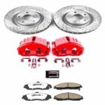 Powerstop 2-Wheel Set Power Stop&reg; KC1417B-26 Front Z26 Muscle Carbon-Fiber Ceramic Brake Pad, Drilled & Slotted Rotor and Caliper Kit - Image 5