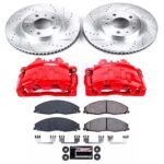 Powerstop 2-Wheel Set Power Stop&reg; KC1419 Front Z23 Daily Carbon-Fiber Ceramic Brake Pad, Drilled & Slotted Rotor and Caliper Kit - Image 4