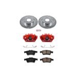 Powerstop 2-Wheel Set Power Stop&reg; KC1436 Rear Z23 Daily Carbon-Fiber Ceramic Brake Pad, Drilled & Slotted Rotor and Caliper Kit - Image 4