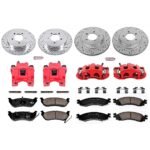 Powerstop 4-Wheel Set Power Stop&reg; KC1443 Front and Rear Z23 Daily Carbon-Fiber Ceramic Brake Pad, Drilled & Slotted Rotor and Caliper Kit - Image 4