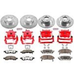 Powerstop 4-Wheel Set Power Stop&reg; KC1454-26 Front and Rear Z26 Muscle Carbon-Fiber Ceramic Brake Pad, Drilled & Slotted Rotor and Caliper Kit - Image 5