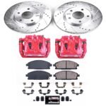Powerstop 2-Wheel Set Power Stop&reg; KC150 Front Z23 Daily Carbon-Fiber Ceramic Brake Pad, Drilled & Slotted Rotor and Caliper Kit - Image 4