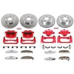 Powerstop 4-Wheel Set Power Stop&reg; KC1548-26 Front and Rear Z26 Muscle Carbon-Fiber Ceramic Brake Pad, Drilled & Slotted Rotor and Caliper Kit - Image 5