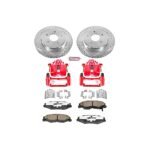 Powerstop 2-Wheel Set Power Stop&reg; KC1563-26 Rear Z26 Muscle Carbon-Fiber Ceramic Brake Pad, Drilled & Slotted Rotor and Caliper Kit - Image 5