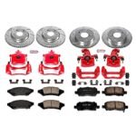 Powerstop 4-Wheel Set Power Stop&reg; KC1587 Front and Rear Z23 Daily Carbon-Fiber Ceramic Brake Pad, Drilled & Slotted Rotor and Caliper Kit - Image 4