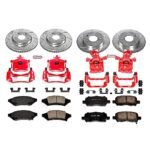 Powerstop 4-Wheel Set Power Stop&reg; KC1589 Front and Rear Z23 Daily Carbon-Fiber Ceramic Brake Pad, Drilled & Slotted Rotor and Caliper Kit - Image 4