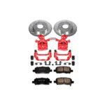 Powerstop 2-Wheel Set Power Stop&reg; KC1602A Rear Z23 Daily Carbon-Fiber Ceramic Brake Pad, Drilled & Slotted Rotor and Caliper Kit - Image 4