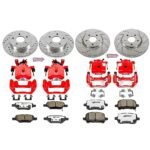 Powerstop 4-Wheel Set Power Stop&reg; KC1612-26 Front and Rear Z26 Muscle Carbon-Fiber Ceramic Brake Pad, Drilled & Slotted Rotor and Caliper Kit - Image 5
