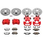 Powerstop 4-Wheel Set Power Stop&reg; KC1618-26 Front and Rear Z26 Muscle Carbon-Fiber Ceramic Brake Pad, Drilled & Slotted Rotor and Caliper Kit - Image 5