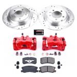 Powerstop 2-Wheel Set Power Stop&reg; KC1630A Rear Z23 Daily Carbon-Fiber Ceramic Brake Pad, Drilled & Slotted Rotor and Caliper Kit - Image 4