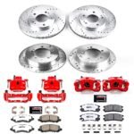 Powerstop 4-Wheel Set Power Stop&reg; KC1683-26 Front and Rear Z26 Muscle Carbon-Fiber Ceramic Brake Pad, Drilled & Slotted Rotor and Caliper Kit - Image 5