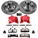 Powerstop 2-Wheel Set Power Stop&reg; KC1766-36 Front Z36 Z36 Truck Carbon-Fiber Ceramic Brake Pad, Drilled & Slotted Rotor + Calipers - Image 2