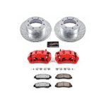 Powerstop 2-Wheel Set Power Stop&reg; KC1781A-36 Front Z36 Z36 Truck Carbon-Fiber Ceramic Brake Pad, Drilled & Slotted Rotor + Calipers - Image 2