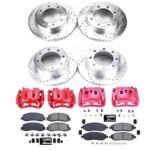 Powerstop 4-Wheel Set Power Stop&reg; KC1782 Front and Rear Z23 Daily Carbon-Fiber Ceramic Brake Pad, Drilled & Slotted Rotor and Caliper Kit - Image 4