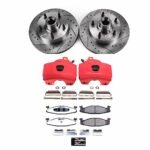 Powerstop KC1832-36 Front Brake Disc and Caliper Kit, Cross-drilled and Slotted 5 Lugs 298 mm Red Powdercoat Caliper, Carbon Fiber Ceramic, Z36 Extreme Truck And Tow - Image 2