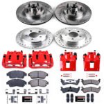 Powerstop 4-Wheel Set Power Stop&reg; KC1855 Front and Rear Z23 Daily Carbon-Fiber Ceramic Brake Pad, Drilled & Slotted Rotor and Caliper Kit - Image 4