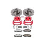 Powerstop 2-Wheel Set Power Stop&reg; KC1863-36 Front Z36 Z36 Truck Carbon-Fiber Ceramic Brake Pad, Drilled & Slotted Rotor + Calipers - Image 2