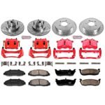 Powerstop 4-Wheel Set Power Stop&reg; KC1864 Front and Rear Z23 Daily Carbon-Fiber Ceramic Brake Pad, Drilled & Slotted Rotor and Caliper Kit - Image 4