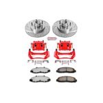 Powerstop 2-Wheel Set Power Stop&reg; KC1865-36 Front Z36 Z36 Truck Carbon-Fiber Ceramic Brake Pad, Drilled & Slotted Rotor + Calipers - Image 2