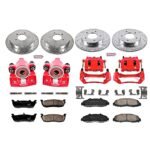 Powerstop 4-Wheel Set Power Stop&reg; KC1867 Front and Rear Z23 Daily Carbon-Fiber Ceramic Brake Pad, Drilled & Slotted Rotor and Caliper Kit - Image 4