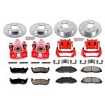 Powerstop 4-Wheel Set Power Stop&reg; KC1868 Front and Rear Z23 Daily Carbon-Fiber Ceramic Brake Pad, Drilled & Slotted Rotor and Caliper Kit - Image 4