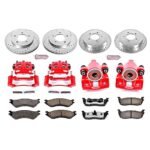 Powerstop 4-Wheel Set Power Stop&reg; KC1870-36 Front and Rear Z36 Z36 Truck Carbon-Fiber Ceramic Brake Pad, Drilled & Slotted Rotor + Calipers - Image 2