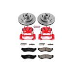 Powerstop 2-Wheel Set Power Stop&reg; KC1878 Front Z23 Daily Carbon-Fiber Ceramic Brake Pad, Drilled & Slotted Rotor and Caliper Kit - Image 4