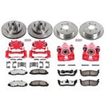 Powerstop 4-Wheel Set Power Stop&reg; KC1881-36 Front and Rear Z36 Z36 Truck Carbon-Fiber Ceramic Brake Pad, Drilled & Slotted Rotor + Calipers - Image 2