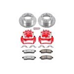 Powerstop 2-Wheel Set Power Stop&reg; KC1890A-36 Rear Z36 Z36 Truck Carbon-Fiber Ceramic Brake Pad, Drilled & Slotted Rotor + Calipers - Image 2