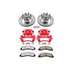 Powerstop 2-Wheel Set Power Stop&reg; KC1891-36 Front Z36 Z36 Truck Carbon-Fiber Ceramic Brake Pad, Drilled & Slotted Rotor + Calipers - Image 2