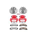 Powerstop 2-Wheel Set Power Stop&reg; KC1893-36 Front Z36 Z36 Truck Carbon-Fiber Ceramic Brake Pad, Drilled & Slotted Rotor + Calipers - Image 2