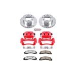 Powerstop 2-Wheel Set Power Stop&reg; KC1905-36 Front Z36 Z36 Truck Carbon-Fiber Ceramic Brake Pad, Drilled & Slotted Rotor + Calipers - Image 2