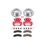 Powerstop 2-Wheel Set Power Stop&reg; KC1905 Front Z23 Daily Carbon-Fiber Ceramic Brake Pad, Drilled & Slotted Rotor and Caliper Kit - Image 4