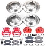 Powerstop 4-Wheel Set Power Stop&reg; KC1906A Front and Rear Z23 Daily Carbon-Fiber Ceramic Brake Pad, Drilled & Slotted Rotor and Caliper Kit - Image 4