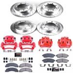 Powerstop 4-Wheel Set Power Stop&reg; KC1907A Front and Rear Z23 Daily Carbon-Fiber Ceramic Brake Pad, Drilled & Slotted Rotor and Caliper Kit - Image 4