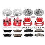 Powerstop 4-Wheel Set Power Stop&reg; KC1915 Front and Rear Z23 Daily Carbon-Fiber Ceramic Brake Pad, Drilled & Slotted Rotor and Caliper Kit - Image 4