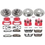 Powerstop 4-Wheel Set Power Stop&reg; KC1919-36 Front and Rear Z36 Z36 Truck Carbon-Fiber Ceramic Brake Pad, Drilled & Slotted Rotor + Calipers - Image 2