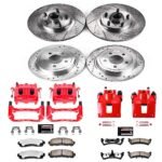 Powerstop 4-Wheel Set Power Stop&reg; KC1921-36 Front and Rear Z36 Z36 Truck Carbon-Fiber Ceramic Brake Pad, Drilled & Slotted Rotor + Calipers - Image 2