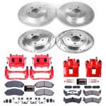 Powerstop 4-Wheel Set Power Stop&reg; KC1924 Front and Rear Z23 Daily Carbon-Fiber Ceramic Brake Pad, Drilled & Slotted Rotor and Caliper Kit - Image 4