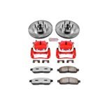 Powerstop 2-Wheel Set Power Stop&reg; KC1939A-36 Front Z36 Z36 Truck Carbon-Fiber Ceramic Brake Pad, Drilled & Slotted Rotor + Calipers - Image 2