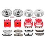 Powerstop 4-Wheel Set Power Stop&reg; KC1940-36 Front and Rear Z36 Z36 Truck Carbon-Fiber Ceramic Brake Pad, Drilled & Slotted Rotor + Calipers - Image 2