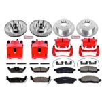 Powerstop 4-Wheel Set Power Stop&reg; KC1940A Front and Rear Z23 Daily Carbon-Fiber Ceramic Brake Pad, Drilled & Slotted Rotor and Caliper Kit - Image 4