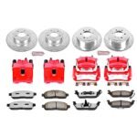Powerstop 4-Wheel Set Power Stop&reg; KC1944-36 Front and Rear Z36 Z36 Truck Carbon-Fiber Ceramic Brake Pad, Drilled & Slotted Rotor + Calipers - Image 2