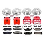 Powerstop 4-Wheel Set Power Stop&reg; KC1944 Front and Rear Z23 Daily Carbon-Fiber Ceramic Brake Pad, Drilled & Slotted Rotor and Caliper Kit - Image 4