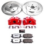 Powerstop 2-Wheel Set Power Stop&reg; KC196-36 Front Z36 Z36 Truck Carbon-Fiber Ceramic Brake Pad, Drilled & Slotted Rotor + Calipers - Image 2