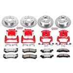 Powerstop 4-Wheel Set Power Stop&reg; KC2010B-36 Front and Rear Z36 Z36 Truck Carbon-Fiber Ceramic Brake Pad, Drilled & Slotted Rotor + Calipers - Image 2