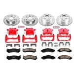 Powerstop 4-Wheel Set Power Stop&reg; KC2015 Front and Rear Z23 Daily Carbon-Fiber Ceramic Brake Pad, Drilled & Slotted Rotor and Caliper Kit - Image 4